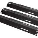 Unicook Heavy Duty Adjustable Porcelain Steel Grill Heat Plate Shield Replacement, Heat Tent, Flavorizer Bar, Burner Cover, Flame Tamer for Gas Grill, Extends from 11.75" up to 21" L, 3 Pack