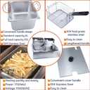 Commercial Deep Fryer with Basket, 3400W 12.7QT/12L, Detachable Large Capacity Stainless Steel Countertop Electric Oil Fryer with Temperature Control for Restaurant or Home Use