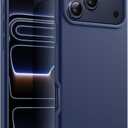 JETech Liquid Silicone Case for iPhone 17 Pro 6.3-Inch, Silky Soft Touch Full-Body Protection, Anti-Scratch Shockproof Phone Cover with Microfiber Lining (Dark Blue)