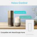 Smart Light Switch, WiFi Smart Double Switch Button, Compatible with Alexa and Google Home, Remote Control with Timing Funtion, No Hub Required,Smart Life APP Provides Control from Anywhere