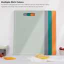 Linoroso Flexible Kitchen Cutting Board - Made from BPA Free Material - Cutting Mark Prevention, 10x14 Inches, Non-Slip Design - Easy-Care Kitchen Essential, Orange