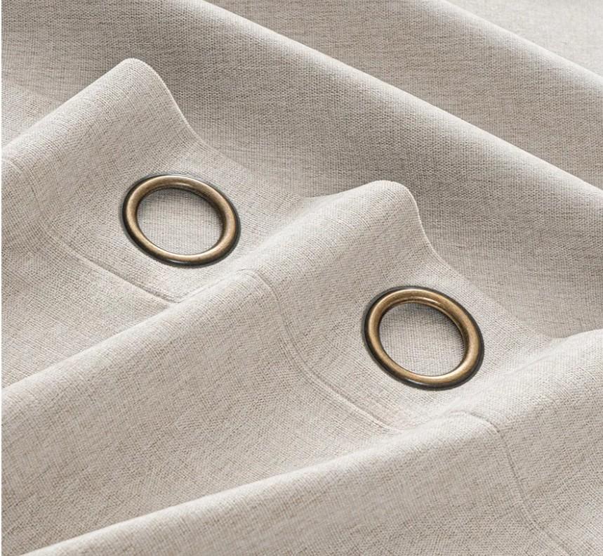 100% Blackout Curtains for Bedroom, Luxury Chenille Thermal Insulated Drapes for Living Room, Energy Saving Room Darkening 84 Inch Long Curtains, Grommet Top, 2 Panels, 52" W x 84" L, Beige