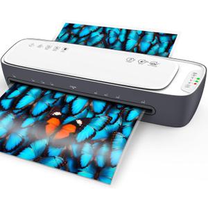 Laminator Machine 13-Inch Thermal Lamination with Laminating Sheets 9 in1 Office Desktop Laminate Machine, Portable A3 Laminater for Teachers Personal 60S Warm-Up Never Jam