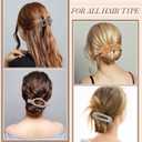 Canlierr 12 Pcs Flat Hair Clips for Women 3 Styles French Flat Claw Clips Strong Hold for Thick Thin Long Short Hair Accessories Plastic Non-slip Secure for Daily Wedding Party(Lovely Morandi)