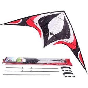 Babyeden Large Dual Line Stunt Kite, 84 Inch Wide Entry-Level Sport Kite for Adults and Teenagers (Red)