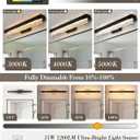 Black LED Bathroom Vanity Light, 24.4 Inch 15W Modern Dimmable Bathroom Light Fixture Over Mirror, Crystal Bar Wall Sconce Lighting for Bath, 3CCT, OS-MM5001-3BK, 24.4" L, 15 Watts