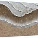 Trogonup Large Coastal Canvas Wall Art for Living Room 20x40 Inch Hand Painted White Ocean Textured Seascape Oil Painting Beach Artwork for Bedroom Office Home Decor Ready to Hang