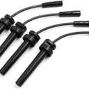 Uxcell 671-4079 Auto Car Engine Spark Plug Cable Ignition Wire Set of 4 for Chrysler Pt Cruiser 2001-2009 Sebring for Dodge 4 Cylinder