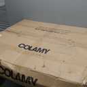 COLAMY Bar Stool, Counter Height Bar Stool, Upholstered Counter Stool with Wood Legs for Kitchen Island Dining Room Bar, Beige, 1 Stool