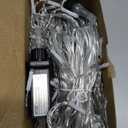 YEGUO 33ft 400 LED Icicle Lights Outdoor, 80 Drops Icicle Christmas Lights Connectable, 8 Modes White Icicle String Lights with Timer Memory Indoor