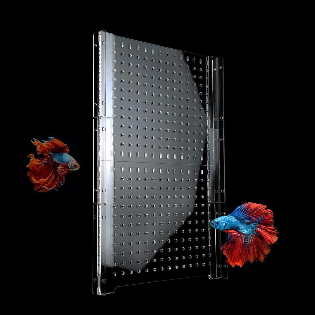 Acrylic Fish Tank Divider, 55Gallon Tank Divider,Adjustment Clear Fish Tank Separator Set with Suction Cups (55 Gallon)