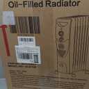 Kismile 1500W Oil Filled Radiator Heater, Portable Electric Heater with 3 Heat Settings, Adjustable Thermostat, Overheat & Tip-Over Protection, Oil Heaters for Indoor Use (Grey) (26.1inches)