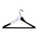 ClosetSelect Velvet Hangers, Black  5 Set