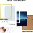 JCJMY 16x20 Picture Frame Gold with 14x18 Mat for 40 x 50cm Diamond Art Painting, Display Photo 14x18 with Mat or 16 x 20 Without Mat, Wall Hanging Large Frame with Plexiglass, Gold