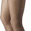 Hanes Script Women's Fashion Backseam, Graduated Compression, Control Top, Sheer Toe, Panthyhose (Medium, Black)