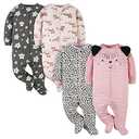 Gerber Baby Girls 3 Pack 'N Play Footie And Toddler Sleepers, Leopard Pink, Preemie US
