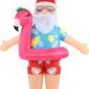 Christmas in July Inflatable Costume Adult Santa Blow Up Costumes Funny Flamingo Summer Hawaiian Blowup Outfit Xmas Holiday Party Cosplay Suit for Men Women Unisex Full Body