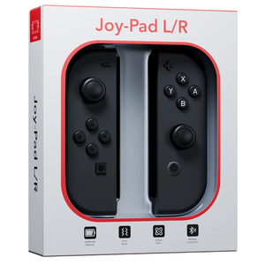 Tideal Set of Replacement Controller for Nintendo Switch - Compatible with Nintendo Switch (1) / OLED/Lite - Dual Vibration/Motion Control / 6-Axis Gyro (Black)