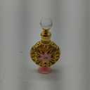 YU FENG Jeweled Flower Perfume Bottles Empty Vintage Decorative Fancy Crystal Glass Perfume Bottle Refillable(Golden,10ml)