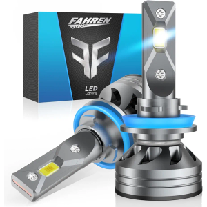 FAHREN H11 Led Headlight Bulbs, 16000 Lumens 400% Super Brightness 6500K Cool White, 2023 Upgraded LED Headlight Conversion Kit, Quick Installation Halogen Replacement, Pack of 2