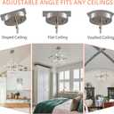Brushed Nickel Chandelier 8 Lights Modern Geometric Pendant Light Farmhouse Ceiling Light Fixture for Dining Room Kitchen Island Living Room Bedroom Hallway