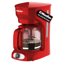 MÜELLERHOME 12-Cup Red Coffee Maker - Perfect for Home or Office, Borosilicate Carafe, Auto-Off, Reusable Filter, Anti-Drip, Keep-Warm Function, Clear Water Level Window, Red Kitchen Accessories