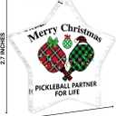 2 x Pickleball Partner Christmas Ornament, Xmas Gifts for Pickleball Player Lover, Christmas Tree Decoration Acrylic Ornament