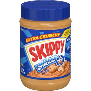 SKIPPY SUPER CHUNK Peanut Butter, Plant Based Protein, 28oz x1 (EXP 06/25/27)