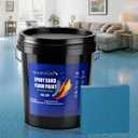 Epoxy Colored Sand Floor Paint, Epoxy Floor Paint For Concrete, Self Leveling High Gloss Marble Effect Coating, For Garage, Wood Floors, Waterproof, Non-Slip, Indoor And Outdoor (Blue, 10 sq. Ft)