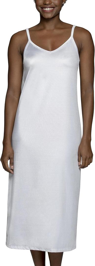 Vanity Fair Women's Anti-Static Nylon Full Slips for Under Dresses (S-5XL) (Medium, Reversible - 32" - White)