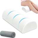 urnexttour Shredded Memory Foam Knee Pillow for Side Sleeper, Adjustable Legs Pillow with Inner Pillowcase and Extra Foam Filler, Spine & Relieves Pressure Hip & Leg Elevation, Grey