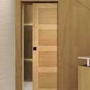 Pocket Door Lock,Privacy Door Hardware Suitable for Bathroom Bedroom etc Recessed 2 Sided, 2 3/8" Backset, Invisible Hardware for 1 3/8” to 2 3/16” Thickness Door (Black-2Pack, Privacy Lock)