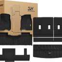 3W Floor Mats & Cargo Liner & Seat Back Mats for 2021-2026 Only 8 Seats Chevrolet Chevy Tahoe/GMC Yukon(Not Fit Yukon XL or Tahoe LS)/Cadillac Escalade(Not Fit Escalade ESV),All Weather Car Mats