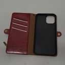 XcaseBar compatible with iPhone 13 6.1" Wallet case with Zipper Credit Card HolderRFID Blocking,Flip Folio Book PU Leather Phone case Shockproof Cover Men Women for Apple 13 case Wine Red