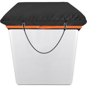 Bucket Truck Cover Fits 1 Man Vinyl Buckets Double-Layer 600D Waterproof Oxford cloth Weather-resistant,With Elasticated Cord Buckle,Bucket Truck Accessories 28" x 34"10" Vinyl Bucket Cover (Black)