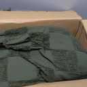 Bedsure Dark Olive Green King Size Comforter Set Boho, Plaid Bedding 3 Pcs