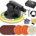 Autolock 6 Inches Air Random Orbital Sander, Pneumatic Palm Car Sanders For Wood Polisher Metal, Auto Body Work, Da Sanders, Dual-action Sander