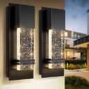 BesLowe Outdoor Wall Light Fixtures with Crystal Bubble Glass, Waterproof Exterior Sconces LED Wall Lanterns, Porch Lights Wall Mounted 10W 3000K Outside Lights for House Front Door Garage Entryway