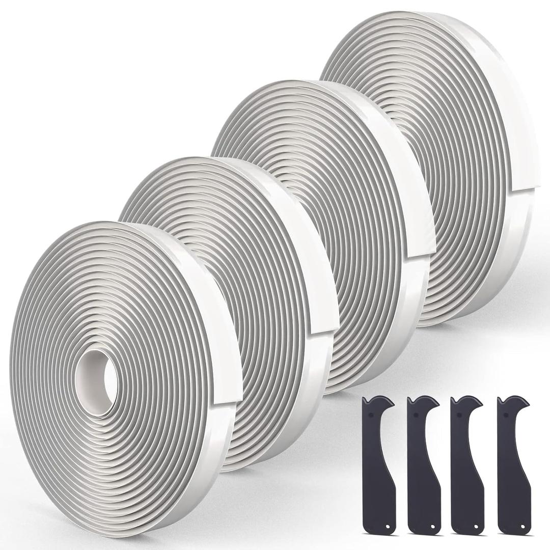 4 Pack White Butyl Sealant Tape, 1/8" x 3/4" x 30 ft, RV Window Sealant, Roof Caulk, EPDM Rubber Patching