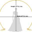 Fomcet Round Backdrop Stand 8FT Gold Circle Balloon Arch Frame Large Metal Wedding Arch for Anniversary Birthday Party Valentine Ceremony Wedding Decorations Thickened Square Tubes
