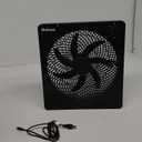 HOLMES 10" Personal Fan, Rechargeable Battery, 3 Speed Settings, Lightweight and Portable, USB Cable, Carrying Handle, Home and Office, Black Finish