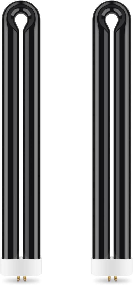 PACETAP 40W Replacement Bulb with 4 Pin Base, 2 Pack U Shape Lamp Tube Indoor Outdoor Light Bulbs Compatible with Black Flag BZ-40BLK BZ-40DX BZ-40MAX, for Stinger B4045-4 UVB45 (Black)