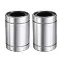 uxcell 2Pcs LM25UU Linear Bearing 25mm Bore 40mm OD 59mm Length Linear Ball Bearings Double Side Rubber Sealed Bearing Steel for CNC Machine 3D Printer Food Packaging Machine