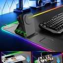 Wireless Charging Mouse Pad with Magnetic Phone Stand, 31.5"x15.8" Large, 31.5L x 15.8W inches