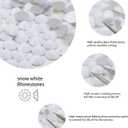 2 x ss10 Solid Chalk White Flatback Rhinestones 7200pcs, 50 Gorss 2.8 mm Bling White Glass Rhinestones Glue Fix Stone for Tumbler, Shoes, Clothes,Makeup,Nail Art,DIY Crafts