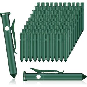 Qualirey 100 Pcs Deer and Rabbit Gopher Control Plant Clips Repellent Plant Clips Device Repels Snakes and Other Injurious Animals Supplies for Outdoors Lawn Garden Yard, Garlic Oil Not Included
