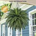 42" Artificial Boston Ferns, Bush Plants 2 Pack for Outdoors