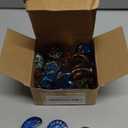 DomeStar 2 LB Glass Beads, Decorative Marbles for Vases, Sun Moon Stars Flat Marbles Glass Gem for DIY Aquarium Vase Fillers(35-40pcs)