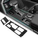 YOJOJOCO 2PCS Central Control Gear Shift Panel Trim Cover Compatible with Toyota 2022-2025 2026 Tundra & Sequoia Accessories Center Console Cover Protection Gear Shift Control Anti-Scratch Panel