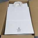 BagDream Gift Bags 8x4.25x10.5 100Pcs Kraft Paper Bags with Handles Bulk, White Gift Bags Medium Shopping Retail Merchandise Wedding Party Favor Bags, Paper Grocery Bags Sacks Recyclable